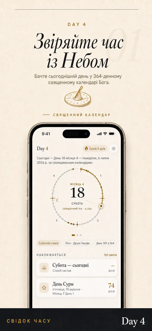 Екран «Сьогодні» в Day 4: священна дата, диск року й найближча субота